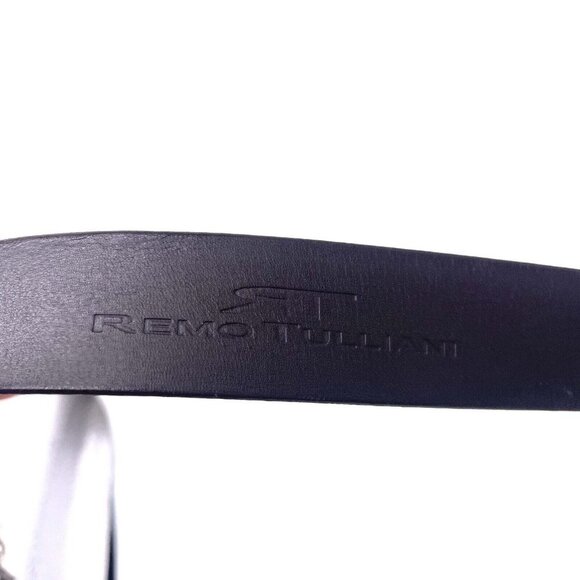 Remo Tulliani Leather Embossed Italian Calfskin Belt Adjustable Buckle Size 52 - Picture 6 of 7